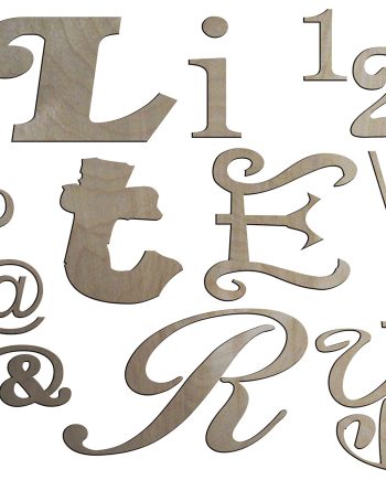 Litery ze sklejki szlifowane