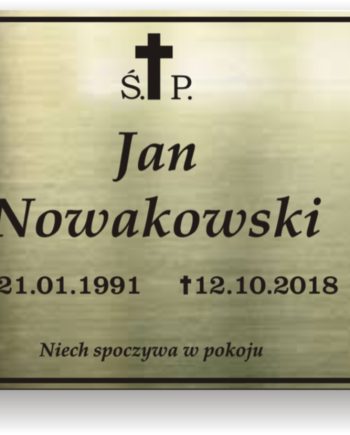tabliczka na grób