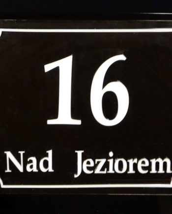 Tablica adresowa z ozdobną ramką + 4 kołki dystansowe